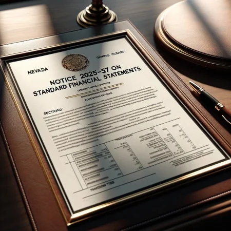 Nevada Gaming Control Board Issues Notice 2025-57 on Standard Financial Statements